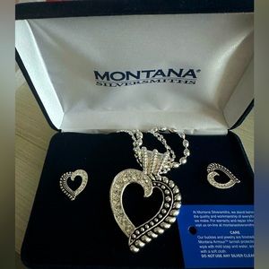 Montana Silversmiths Heart Necklace and Earrings
